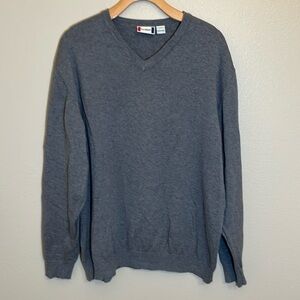 Clique Cutter and Buck Grey V-Neck Cotton Sweater